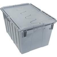 CG125 Flip Top Plastic Distribution Container, 21.65" x 15.5" x 12.5", Grey