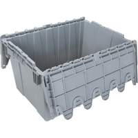 CG125 Flip Top Plastic Distribution Container, 21.65" x 15.5" x 12.5", Grey