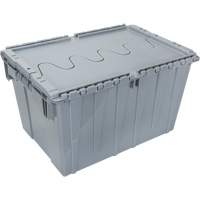 CG125 Flip Top Plastic Distribution Container, 21.65" x 15.5" x 12.5", Grey