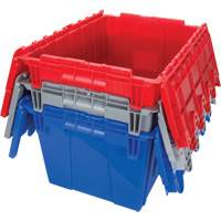 CG125 Flip Top Plastic Distribution Container, 21.65" x 15.5" x 12.5", Grey