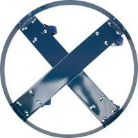 DC876 Drum Dolly, Steel, 1400 lbs. Capacity, 24" Diameter, Blue Elastic Casters