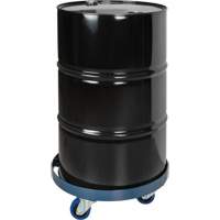 DC876 Drum Dolly, Steel, 1400 lbs. Capacity, 24" Diameter, Blue Elastic Casters