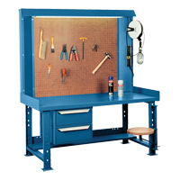 Maxi-Bench Workstation, Steel/Wood Surface, 60" W x 30" D x 70" H FF071 | KLETON