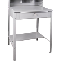 FI519 Pupitre d'atelier ouvert, 34-1/2" la x 30" p x 53" h, Gris