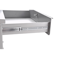 Cabinet Style Shop Desk, 34-1/2" W x 30" D x 53" H, Grey FI520 | KLETON