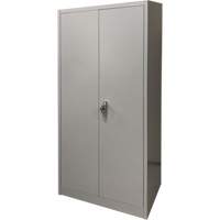 FN425 Storage Cabinet, Steel, 4 Shelves, 66" H x 30" W x 15" D, Grey
