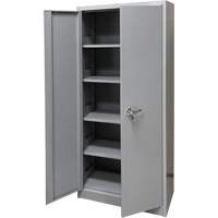 Storage Cabinet, Steel, 4 Shelves, 66" H x 30" W x 15" D, Grey FN425 | KLETON