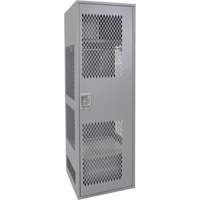 FN466 Casier pour &eacute;quipement avec porte, Acier, 24" la x 24" p x 72" h, Gris