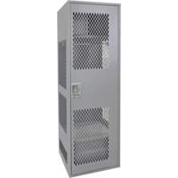 Gear Locker with Door, Steel, 24" W x 24" D x 72" H, Grey FN466 | KLETON