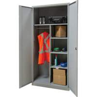 FN655 Combination Storage Cabinet, 36" W x 18" D x 72" H, Grey