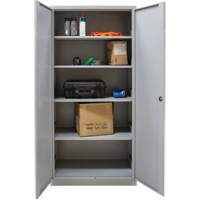 FN657 Hi-Boy Storage Cabinet, Steel, 4 Shelves, 72" H x 36" W x 18" D, Grey