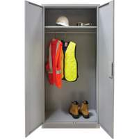 FN659 Wardrobe Storage Cabinet, Steel, 36" W x 18" D x 72" H, Grey