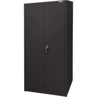 FN702 Storage Cabinet, Steel, 4 Shelves, 66" H x 30" W x 15" D, Black
