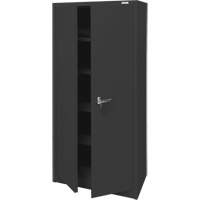 FN702 Storage Cabinet, Steel, 4 Shelves, 66" H x 30" W x 15" D, Black