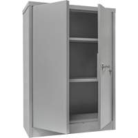 FN705 Counter-High Storage Cabinet, Steel, 2 Shelves, 42" H x 30" W x 15" D, Grey