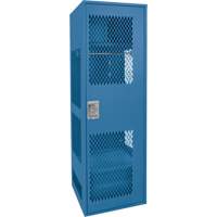 FN714 Casier pour &eacute;quipement avec porte, Acier, 24" la x 18" p x 72" h, Bleu fonc&eacute;