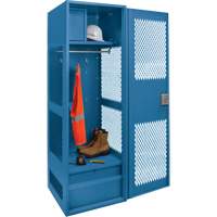 FN714 Casier pour &eacute;quipement avec porte, Acier, 24" la x 18" p x 72" h, Bleu fonc&eacute;