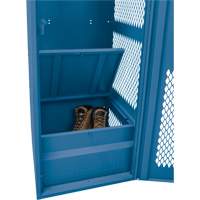 FN714 Casier pour &eacute;quipement avec porte, Acier, 24" la x 18" p x 72" h, Bleu fonc&eacute;