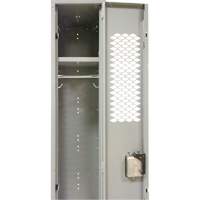 FN862 Casiers ventil&eacute;s, Bloc de 3, 36" x 18" x 88", Acier, Gris, D&eacute;mont&eacute;, Perfor&eacute;