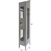 FN854 Casiers ventil&eacute;s, 12" x 18" x 88", Acier, Gris, D&eacute;mont&eacute;, Perfor&eacute;