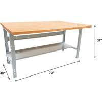 FN882 &eacute;tabli modulaire industriel, Cap 1000 lb, 72" la x 48" p