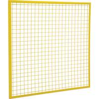 KD130 Wire Mesh Partition Components - Panels, 4' H x 4' W, Yellow