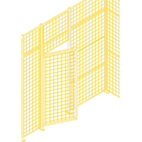 KH933 Wire Mesh Partition Components - Swing Doors, 3' W x 7' H