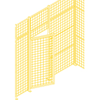 Wire Mesh Partition Components - Swing Doors, 3' W x 7' H KH933 | KLETON