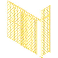KH938 Wire Mesh Partition Components - Sliding Doors, 4' W x 8' H