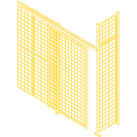 Wire Mesh Partition Components - Sliding Doors, 4' W x 8' H KH938 | KLETON