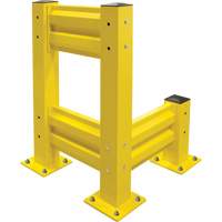 KI237 Industrial Safety Guard Rail, Steel, 19" L x 12" H, Safety Yellow