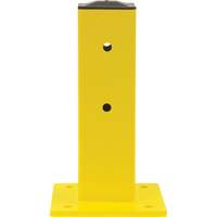KI246 Single Guard Rail Post, Steel, 5" L x 17" H, Safety Yellow