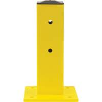Single Guard Rail Post, Steel, 5" L x 17" H, Safety Yellow KI246 | KLETON