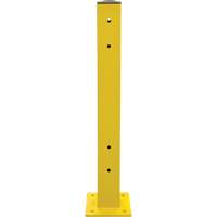 Double Guard Rail Post, Steel, 5" L x 44" H, Safety Yellow KI247 | KLETON