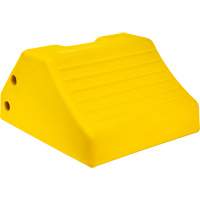 KI296 Heavy-Duty Wheel Chocks, Urethane, Yellow, 15-1/2" W x 17-7/10" D x 10" H