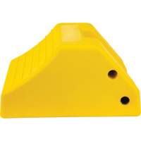 KI296 Heavy-Duty Wheel Chocks, Urethane, Yellow, 15-1/2" W x 17-7/10" D x 10" H