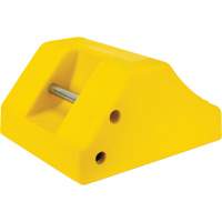 KI296 Heavy-Duty Wheel Chocks, Urethane, Yellow, 15-1/2" W x 17-7/10" D x 10" H
