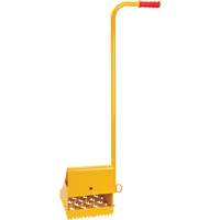 KI333 Ice Chock with Ergonomic Handle, Steel, Yellow, 8-1/16" W x 10-5/8" D x 8-13/16" H