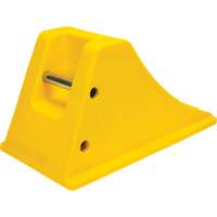 KI345 Wheel Chocks with Aluminum Tread, Polyurethane, Safety Yellow, 11-1/4" W x 21" D x 12-1/4" H
