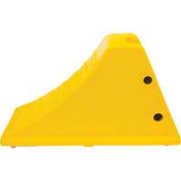 KI345 Wheel Chocks with Aluminum Tread, Polyurethane, Safety Yellow, 11-1/4" W x 21" D x 12-1/4" H