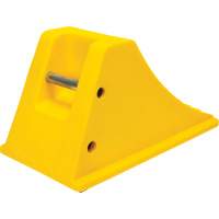 KI346 Wheel Chocks with Rubber Tread, Polyurethane, Yellow, 11-1/4" W x 21" D x 12-1/4" H