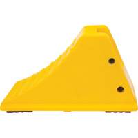 KI346 Wheel Chocks with Rubber Tread, Polyurethane, Yellow, 11-1/4" W x 21" D x 12-1/4" H