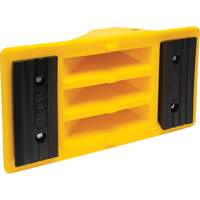 KI346 Wheel Chocks with Rubber Tread, Polyurethane, Yellow, 11-1/4" W x 21" D x 12-1/4" H
