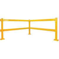 KI381 Lift-Out Guard Rail, Steel, 3' L x 4" H, Safety Yellow