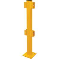 KI379 In-Line Post for Light-Duty Guard Rails, Steel, 42" H, Safety Yellow