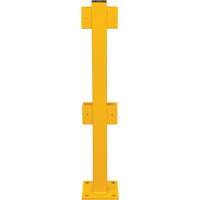 KI379 In-Line Post for Light-Duty Guard Rails, Steel, 42" H, Safety Yellow
