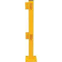 KI380 Corner Post for Light-Duty Guard Rails, Steel, 42" H, Safety Yellow