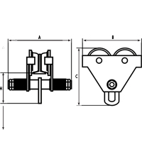 LS551 Chariots ajustables, 1000 lb (0,5 tonne)