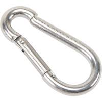 LW272 Mousqueton en acier inoxydable, 220 lb (0,11 tonne) Charge d'utilisation max., 3/16" Taille, 5/16" Oeil