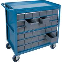Drawer Shelf Cart, 1200 lbs. Capacity, Steel, 18" x W, 35" x H, 36" D, Rubber Wheels, All-Welded, 36 Drawers MA247 | KLETON